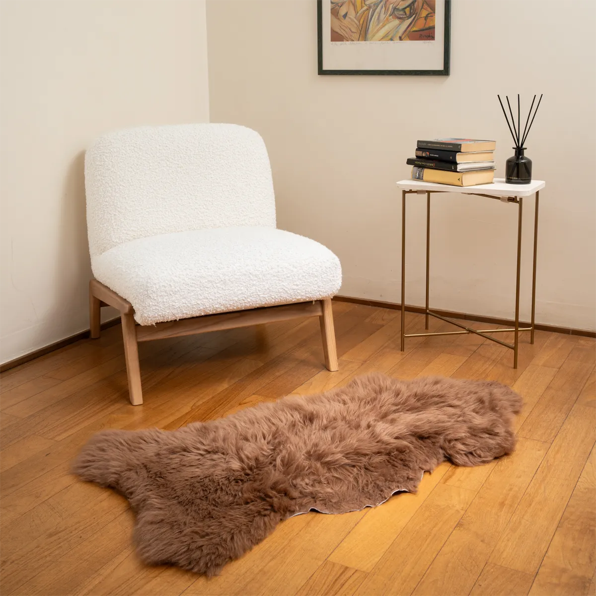 OLLENGO RUG - LEATHER SHEARLING SHEEPSKIN RUG