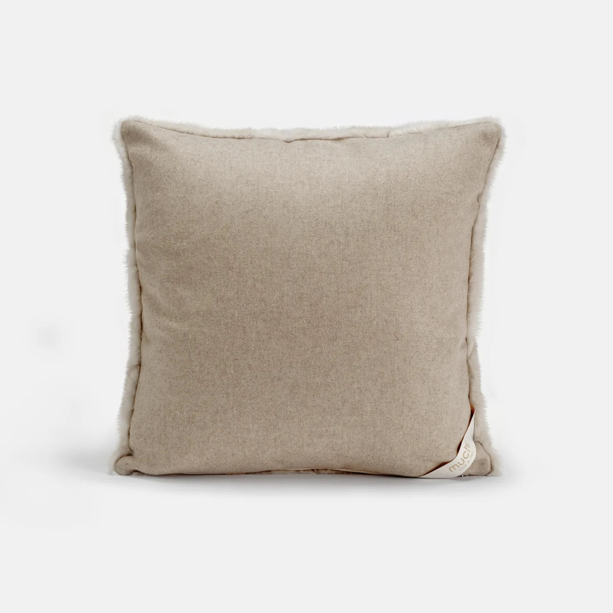 BACK TO SIDE - NATURAL MINK CUSHION