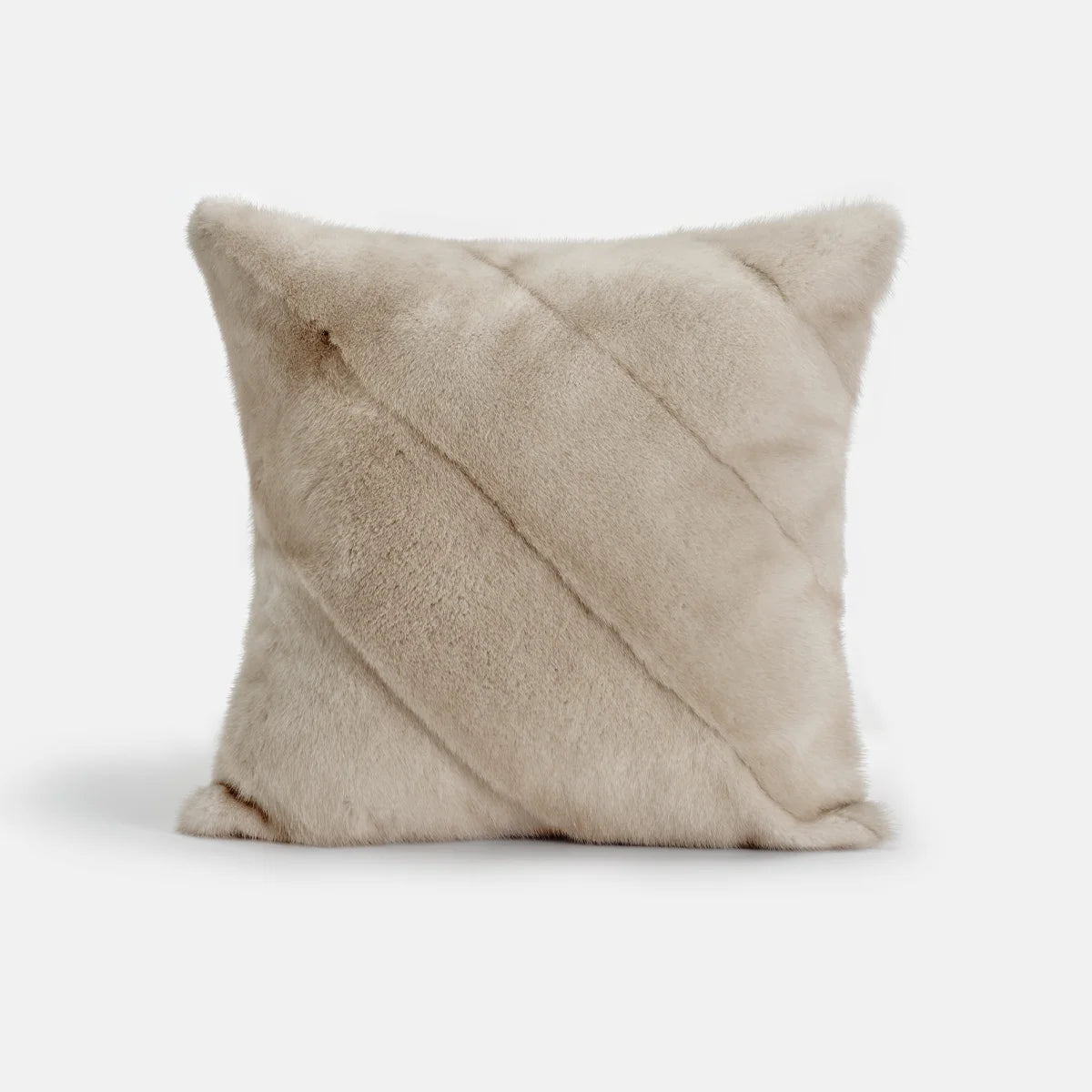 BACK TO SIDE - NATURAL MINK CUSHION