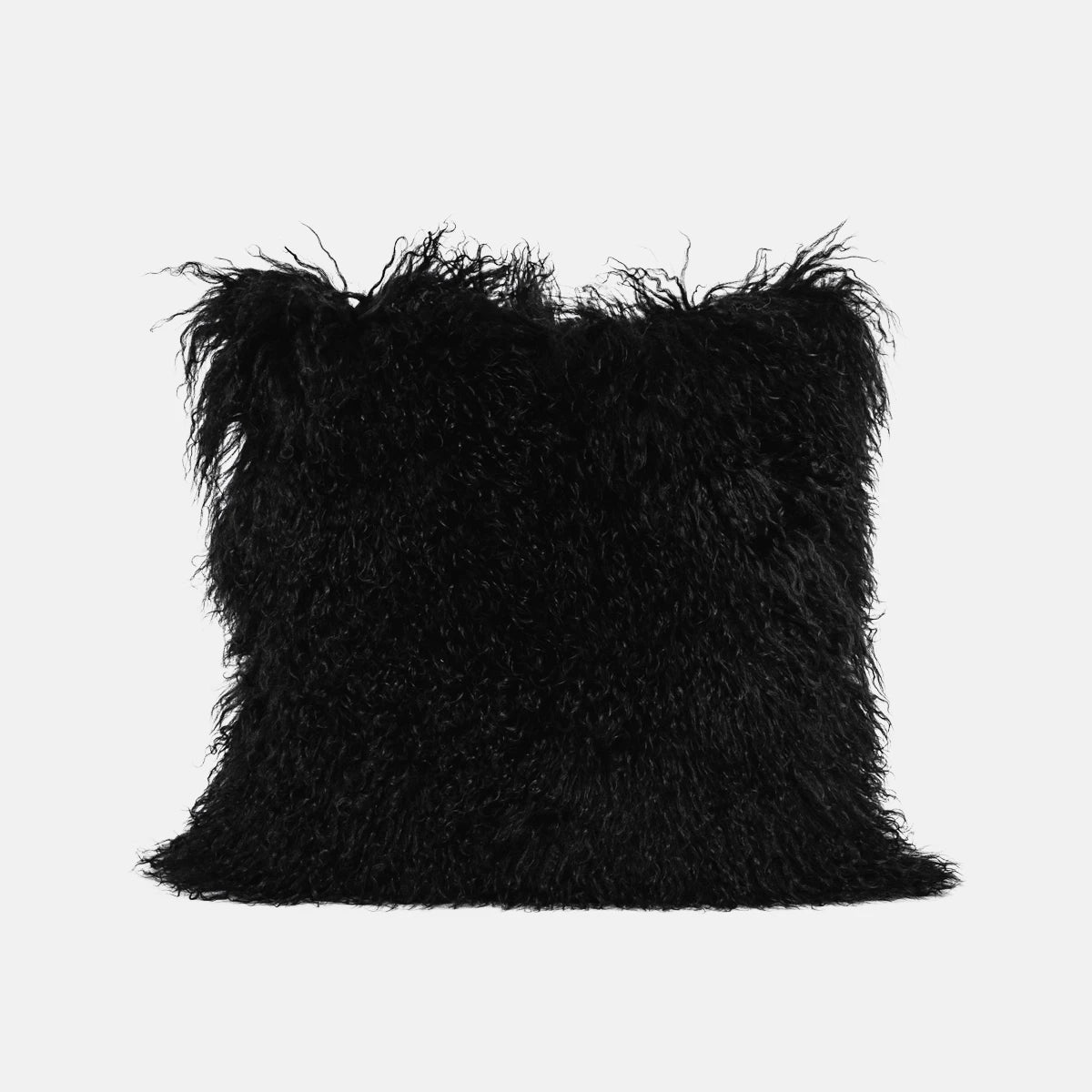CURL - BLACK TIBET LAMB SQUARE CUSHION
