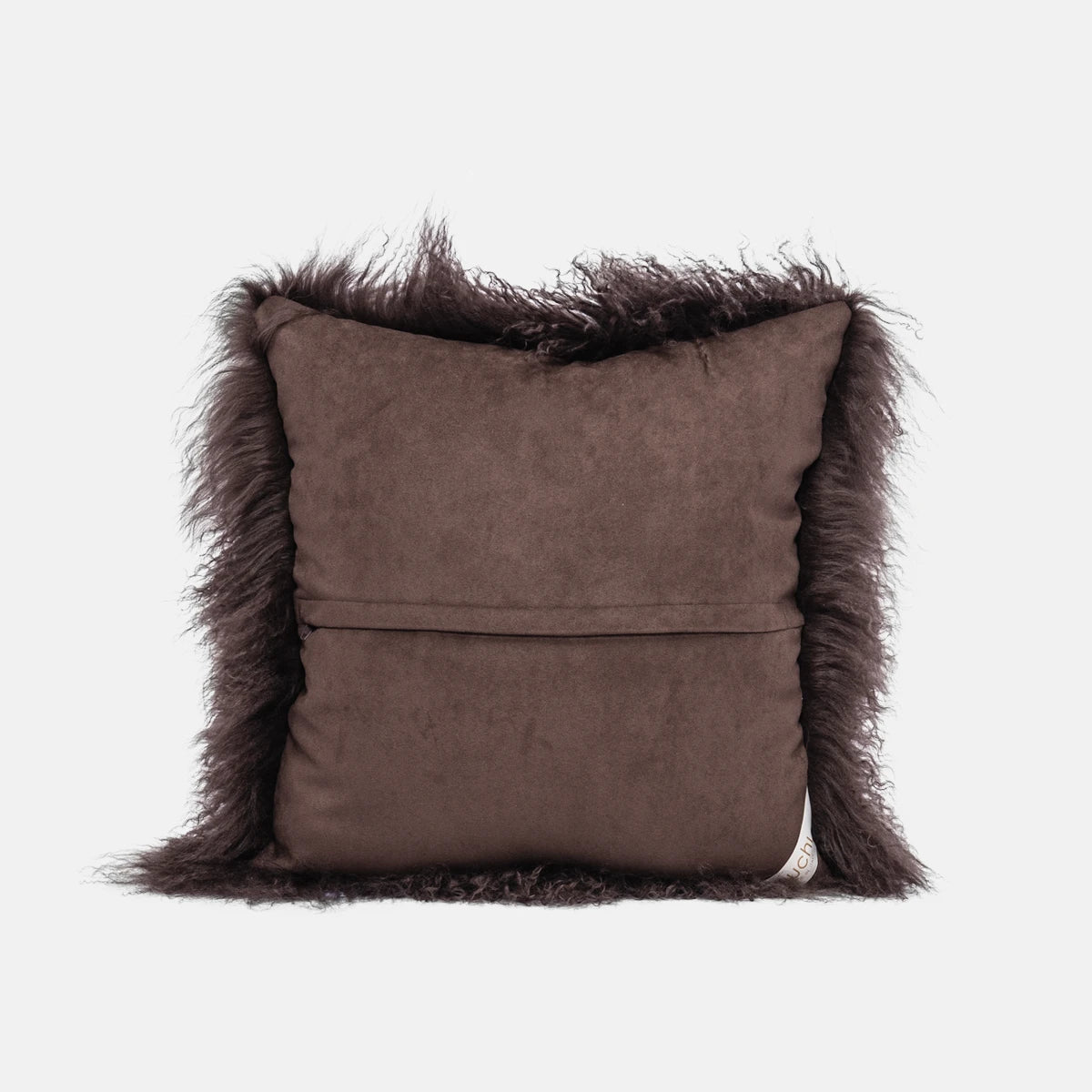 CURL - DARK BROWN TIBET LAMB SQUARE CUSHION