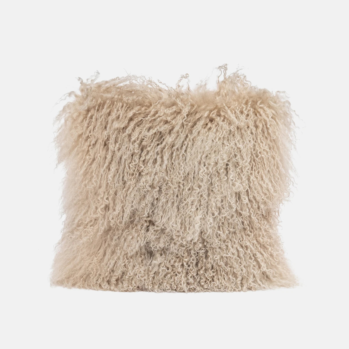 CURL - BEIGE TIBET LAMB SQUARE CUSHION