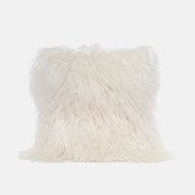 CURL - WHITE WOOL TIBET LAMB SQUARE CUSHION