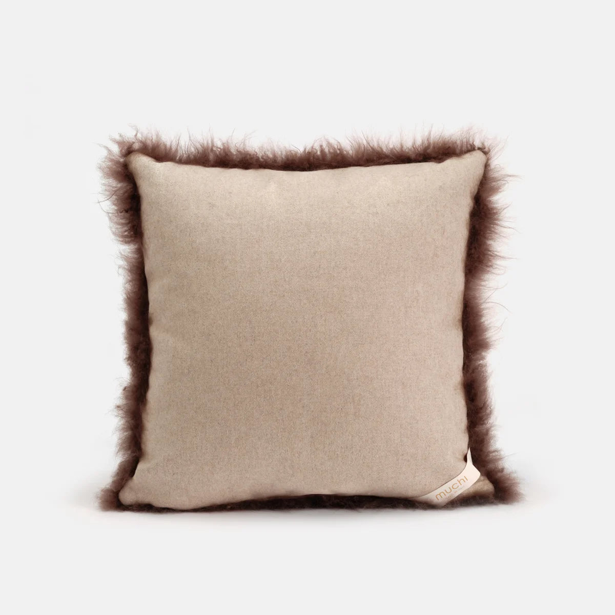 CHOCOLATE - NATURAL CASHMERE CUSHION