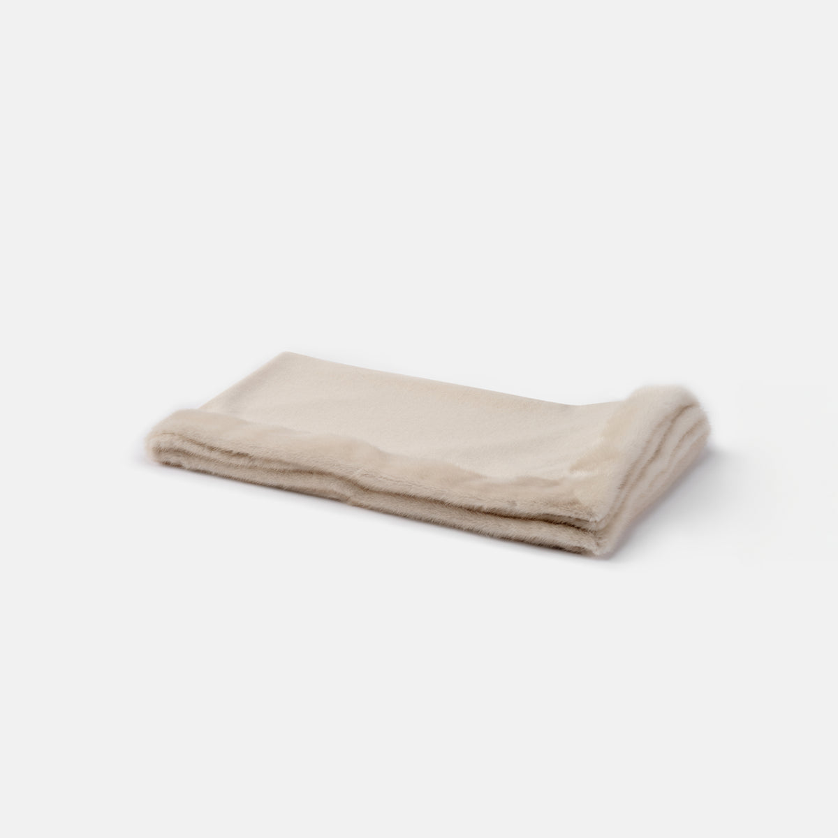 EMBRACE - PURE CASHMERE THROW BLANKET WITH MINK HEM