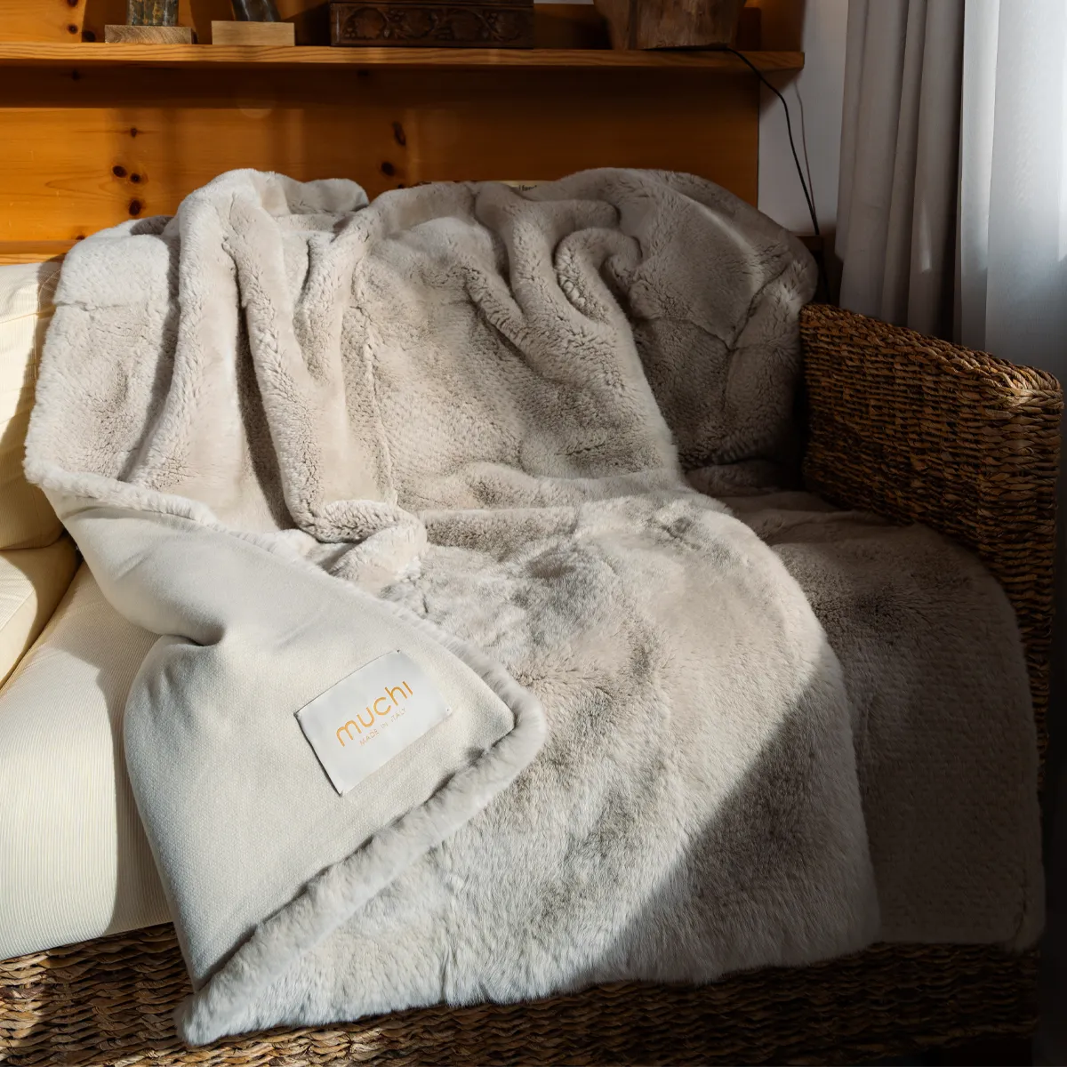 SOFT WARMTH - PERFORATED SUPERIOR LAPIN & PURE CASHMERE THROW