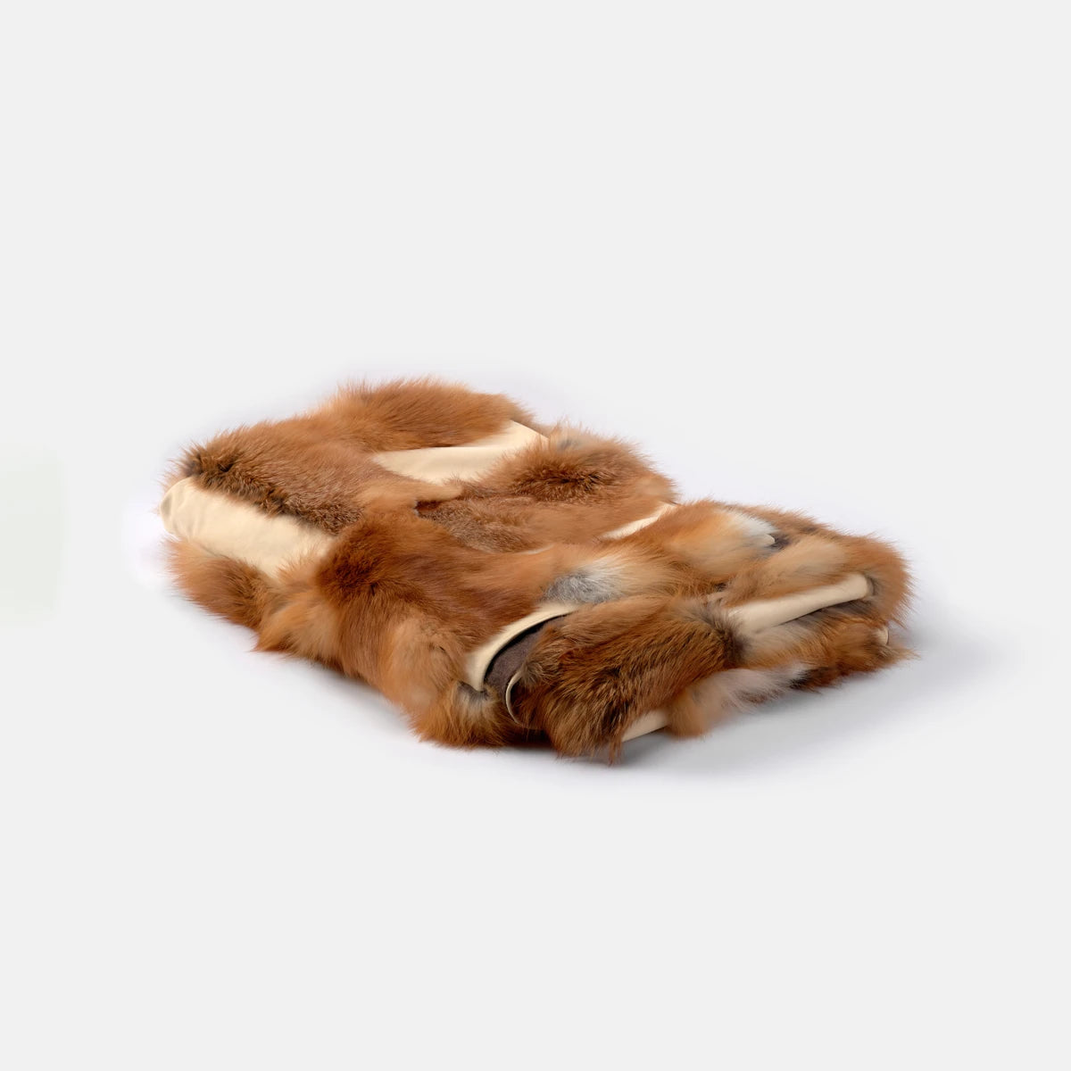 MOUNTAIN CHALET - SUEDE BED RUNNER WITH RED FOX HEM