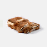MOUNTAIN CHALET - SUEDE BED RUNNER WITH RED FOX HEM