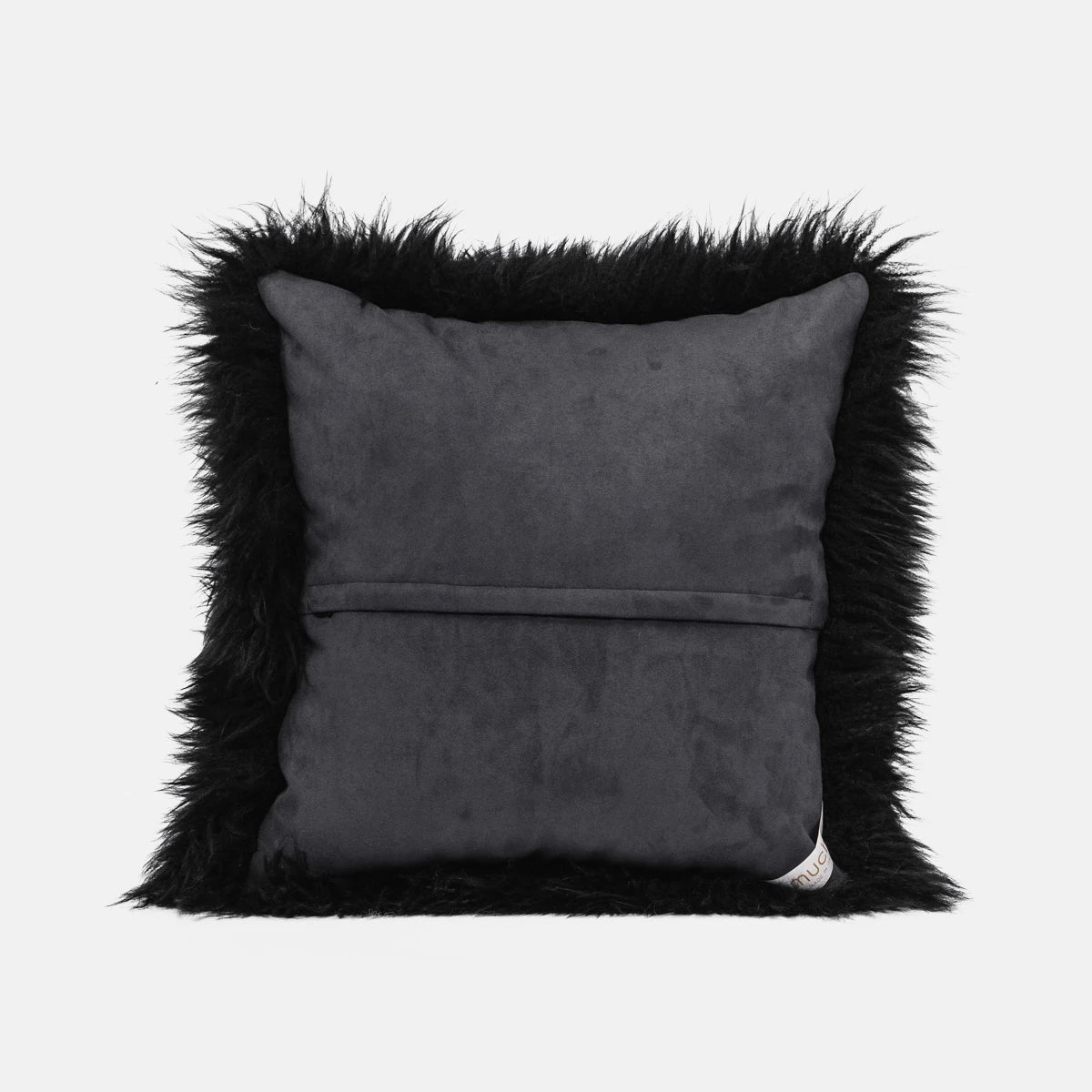 OLLENGO - BLACK SHEARLING SHEEPSKIN CUSHION