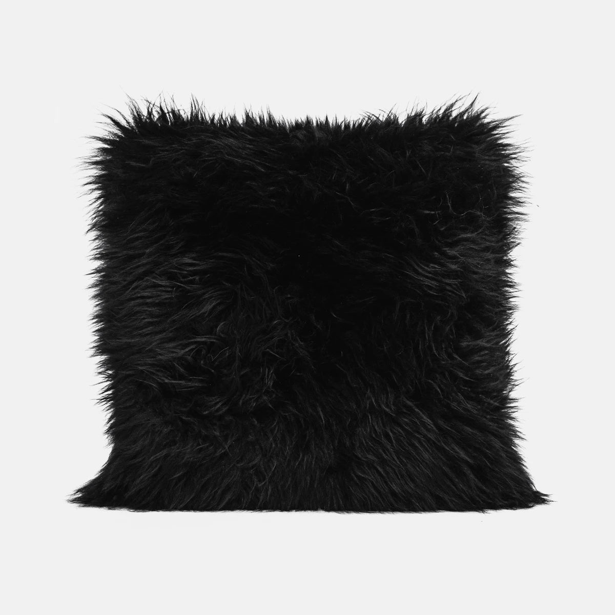 OLLENGO - BLACK SHEARLING SHEEPSKIN CUSHION