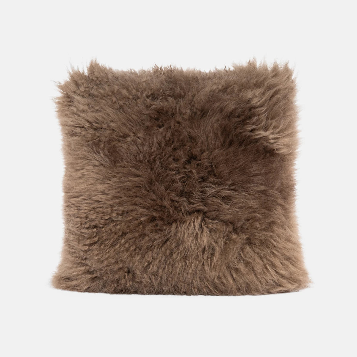OLLENGO - BROWN STONE SHEARLING SHEEPSKIN CUSHION