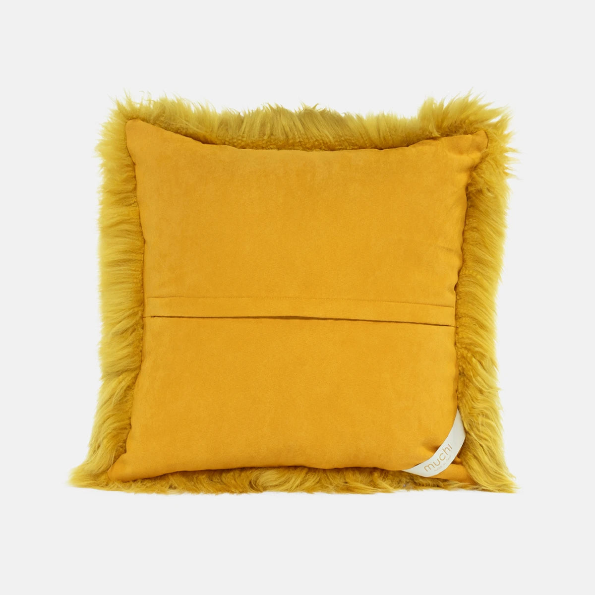 OLLENGO - MUSTARD YELLOW SHEARLING SHEEPSKIN CUSHION