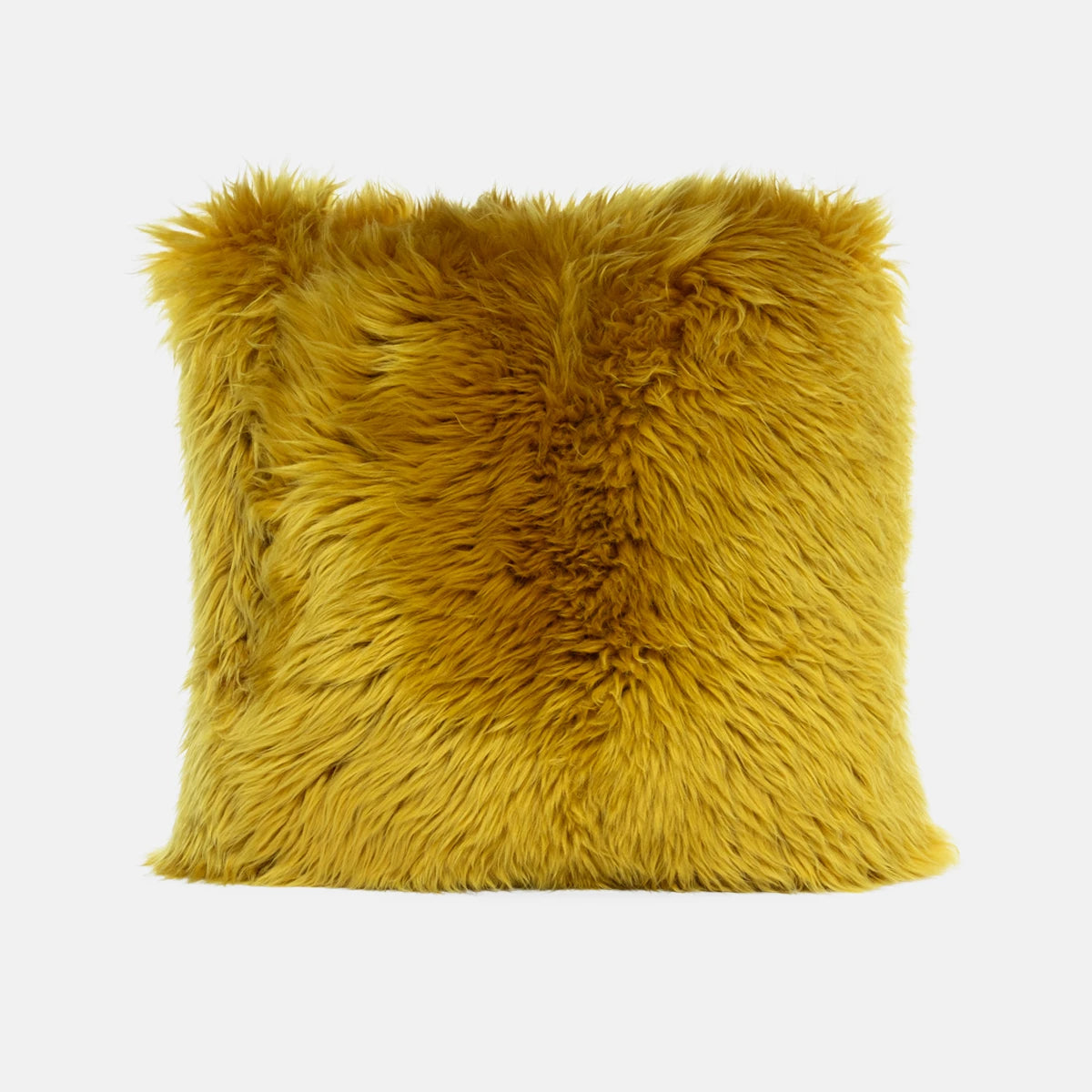 OLLENGO - MUSTARD YELLOW SHEARLING SHEEPSKIN CUSHION