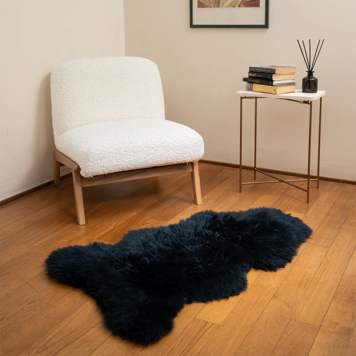 OLLENGO RUG - DARK GREEN SHEARLING SHEEPSKIN RUG