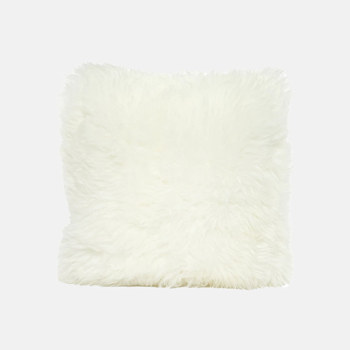 OLLENGO - WHITE WOOL SHEARLING SHEEPSKIN CUSHION