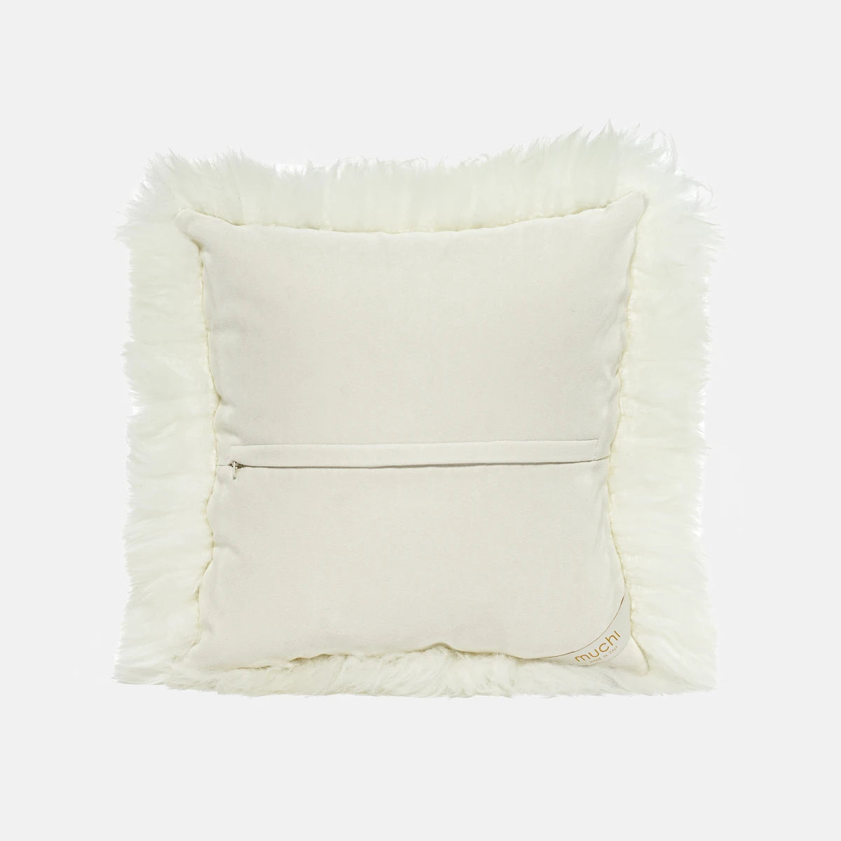OLLENGO - WHITE WOOL SHEARLING SHEEPSKIN CUSHION