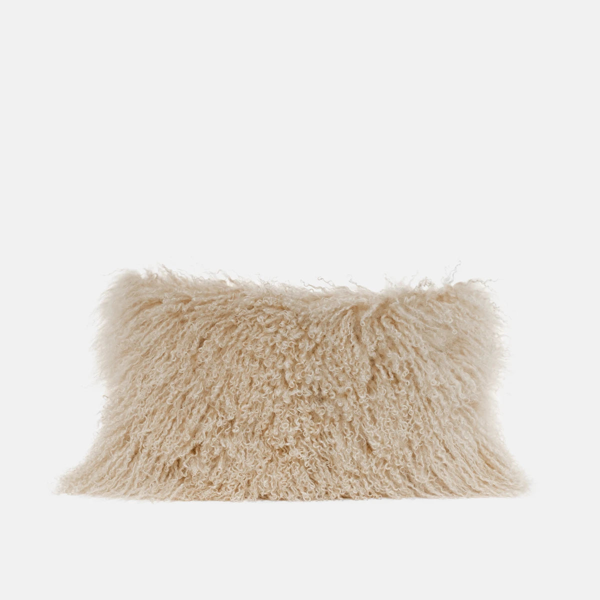CURL - LIGHT BEIGE LUMBAR TIBET LAMB CUSHION