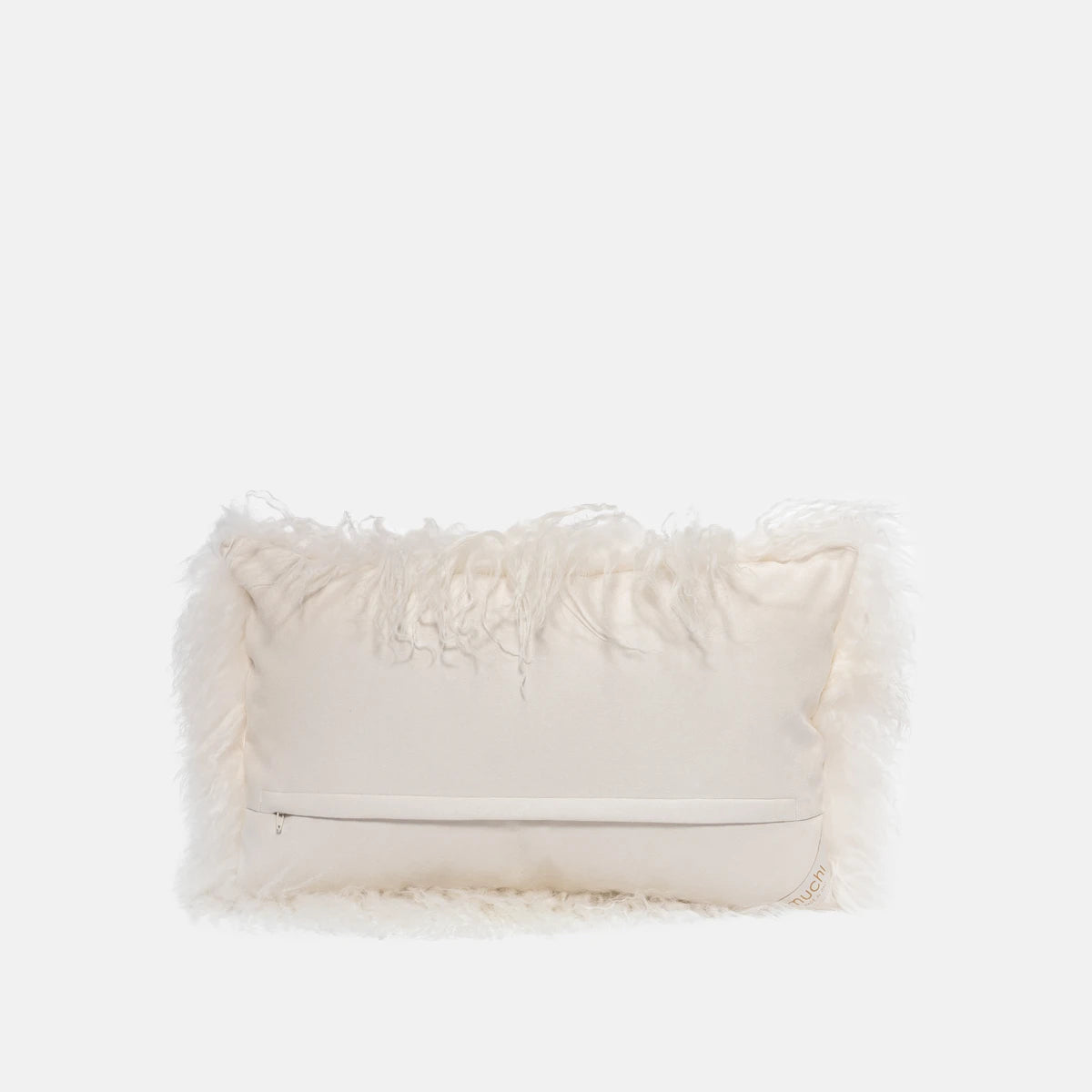 CURL - WHITE WOOL LUMBAR TIBET LAMB CUSHION