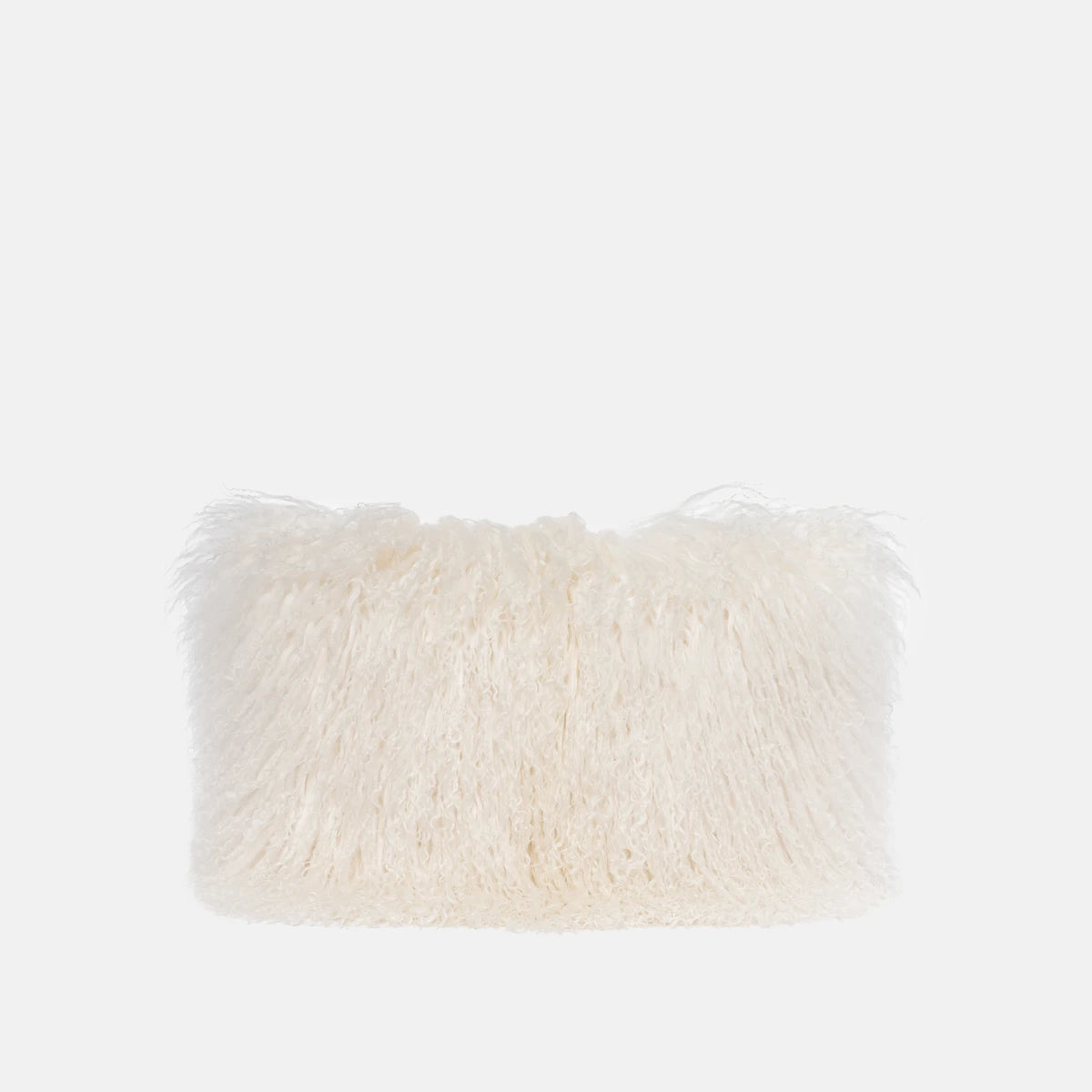 CURL - WHITE WOOL LUMBAR TIBET LAMB CUSHION