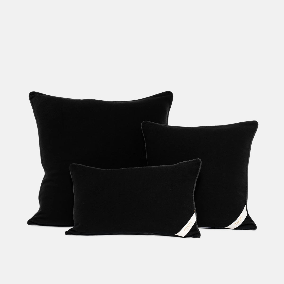 BLACK CASHMERE CUSHION SET