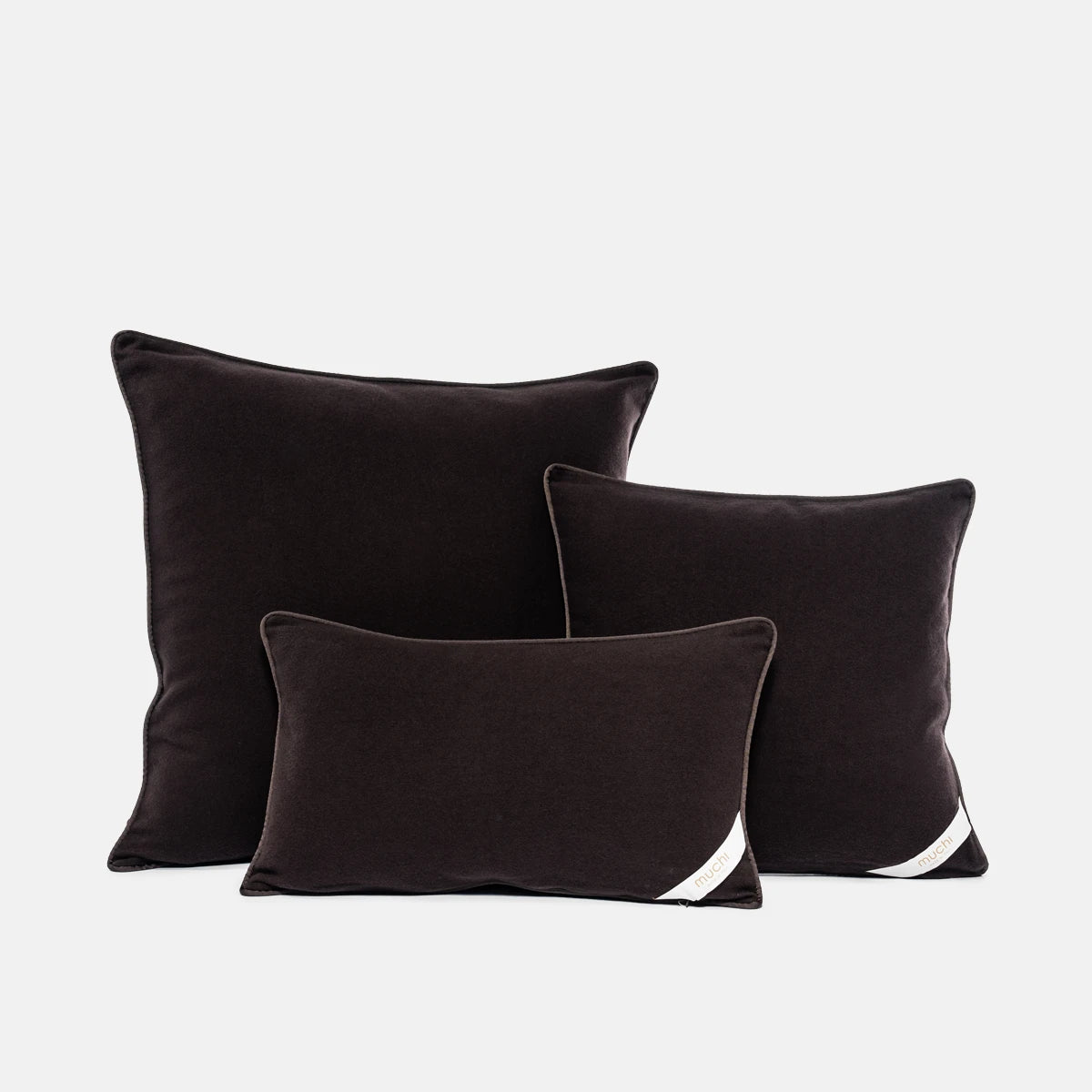 BROWN CASHMERE CUSHION SET
